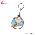 Surfing Pig Shape 3D PVC Rubber Key Chain Custom